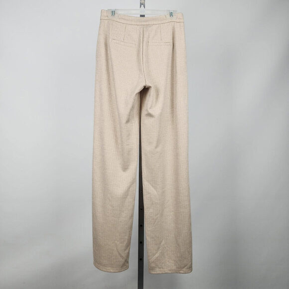 Cotton Club Cream Pleated Wide Leg Pants Size XS - Picture 6 of 9